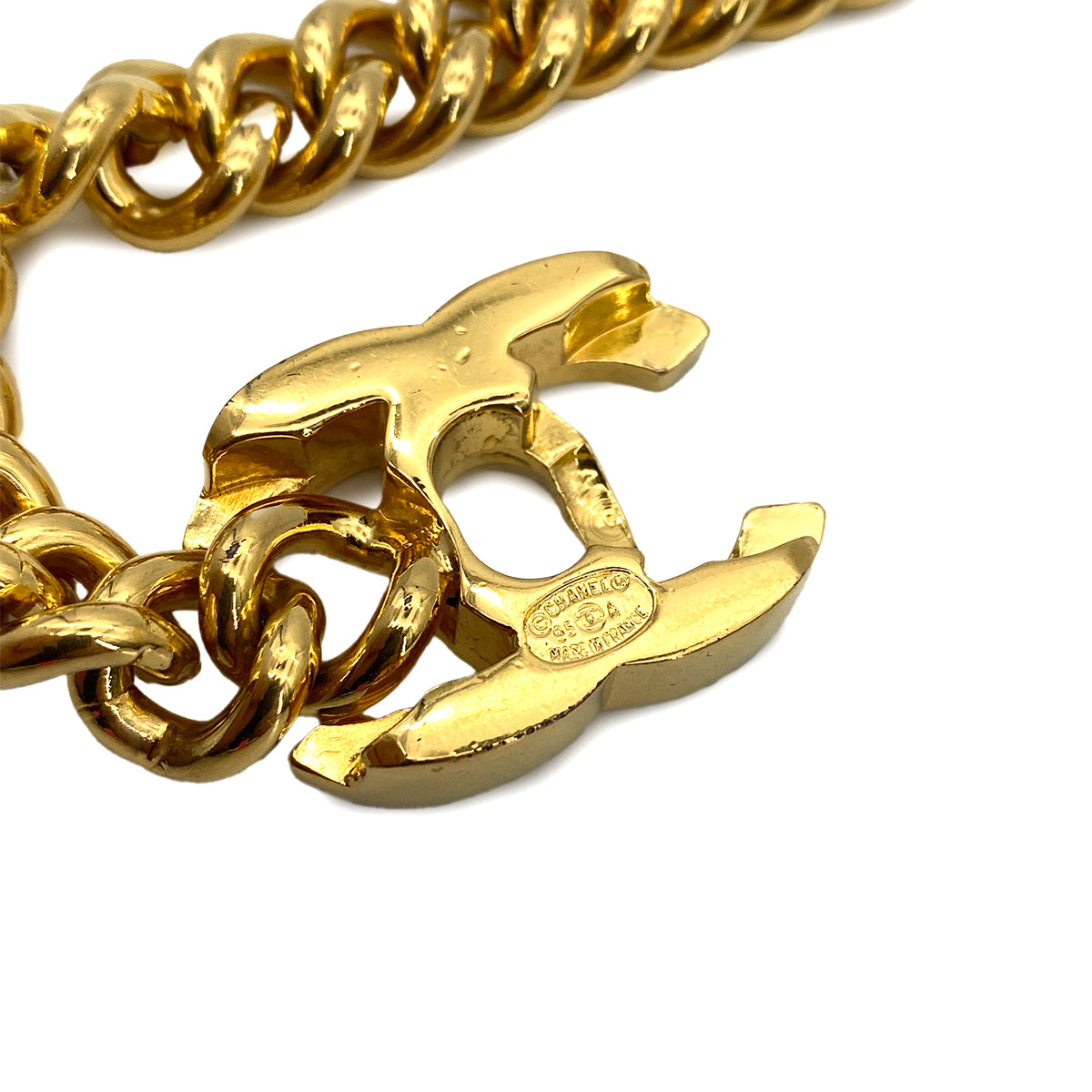 CHANEL VINTAGE CHAIN BRACELET TURN LOCK COCOMARK ACCESSORY 95A 90251132