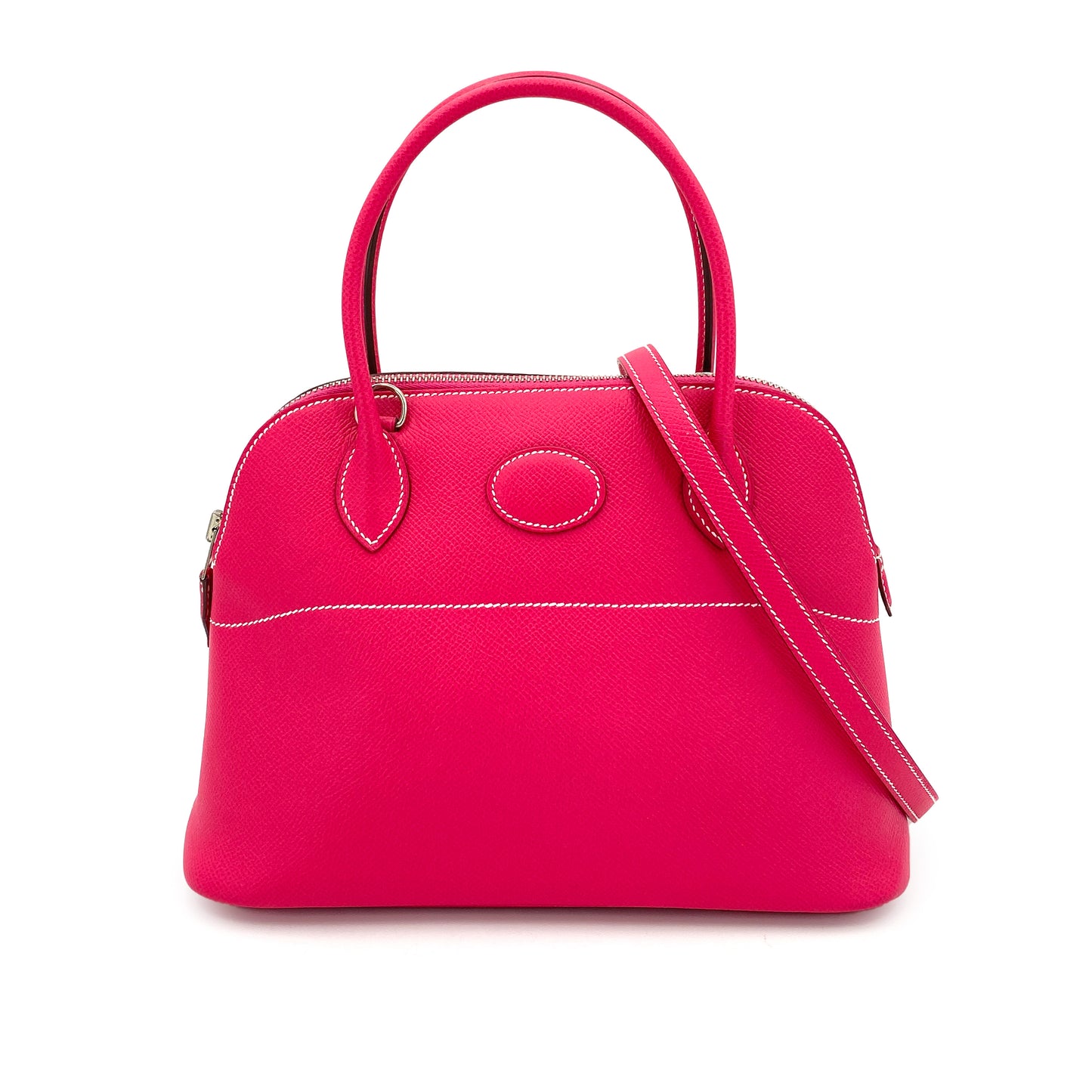 HERMES BOLIDE 27 ROSE TYRIEN EPSOM HAND SHOULDER BAG □Q SHW 90251381