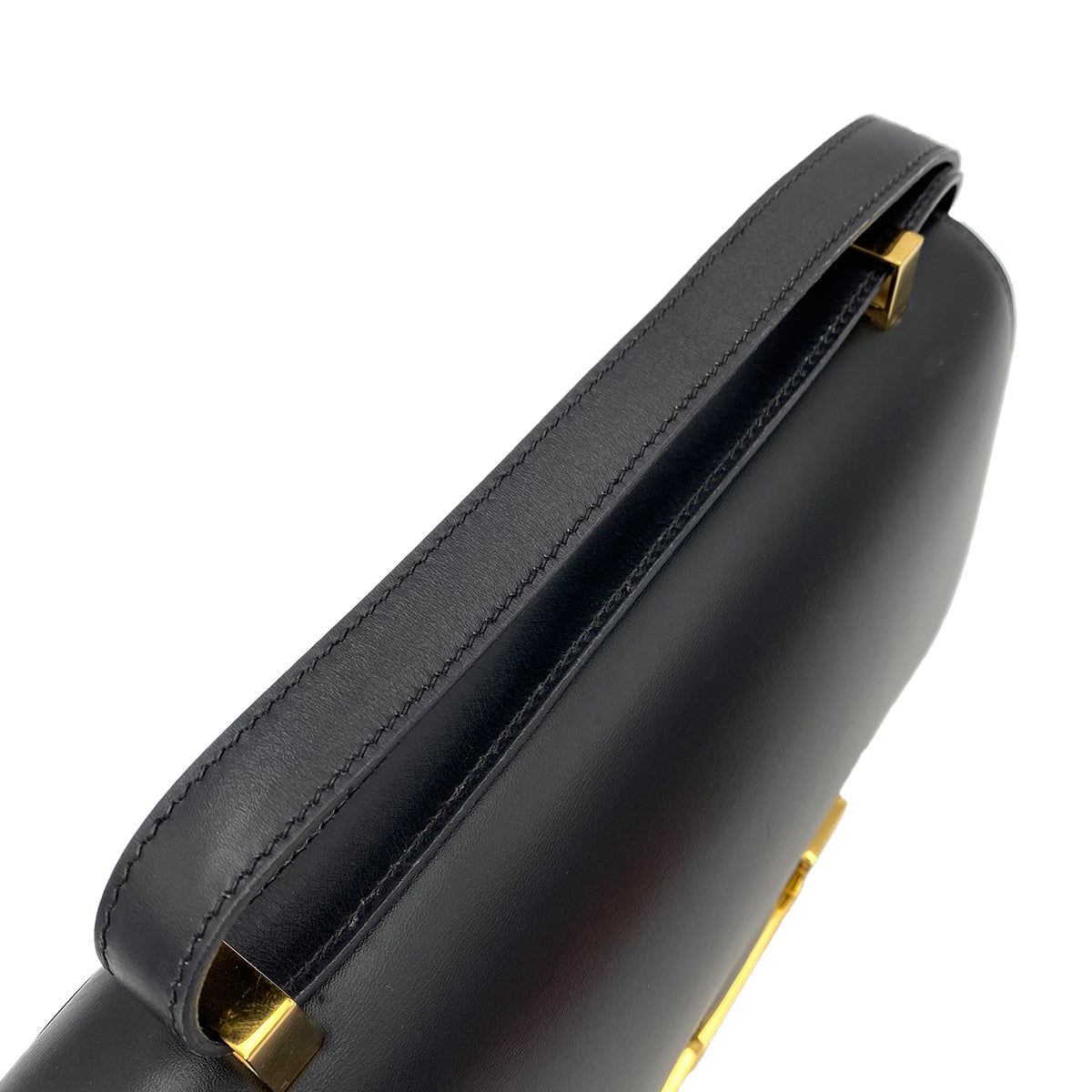 HERMES CONSTANCE BLACK BOXCALF SHOULDER BAG 〇Y GHW 90251382