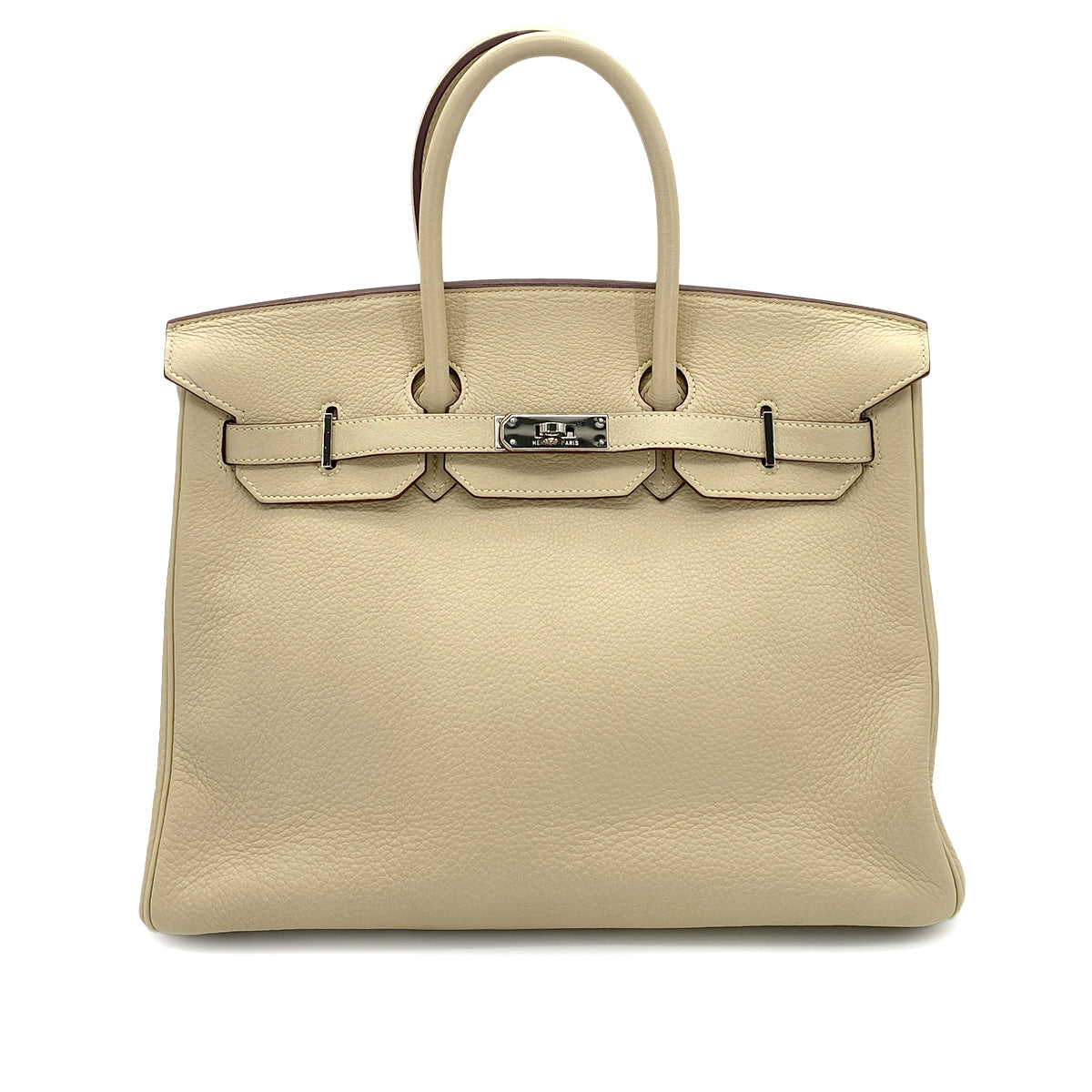 HERMES BIRKIN 35 PARCHEMIN TAURILLON CLEMENCE HAND BAG □L SHW 90251390