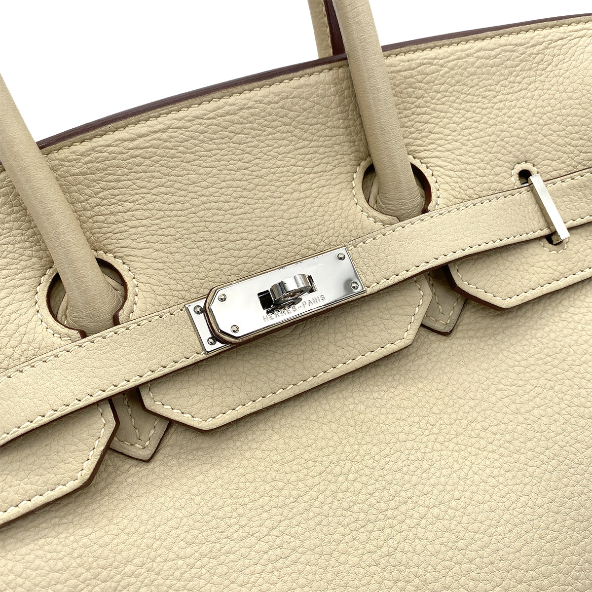 HERMES BIRKIN 35 PARCHEMIN TAURILLON CLEMENCE HAND BAG □L SHW 90251390