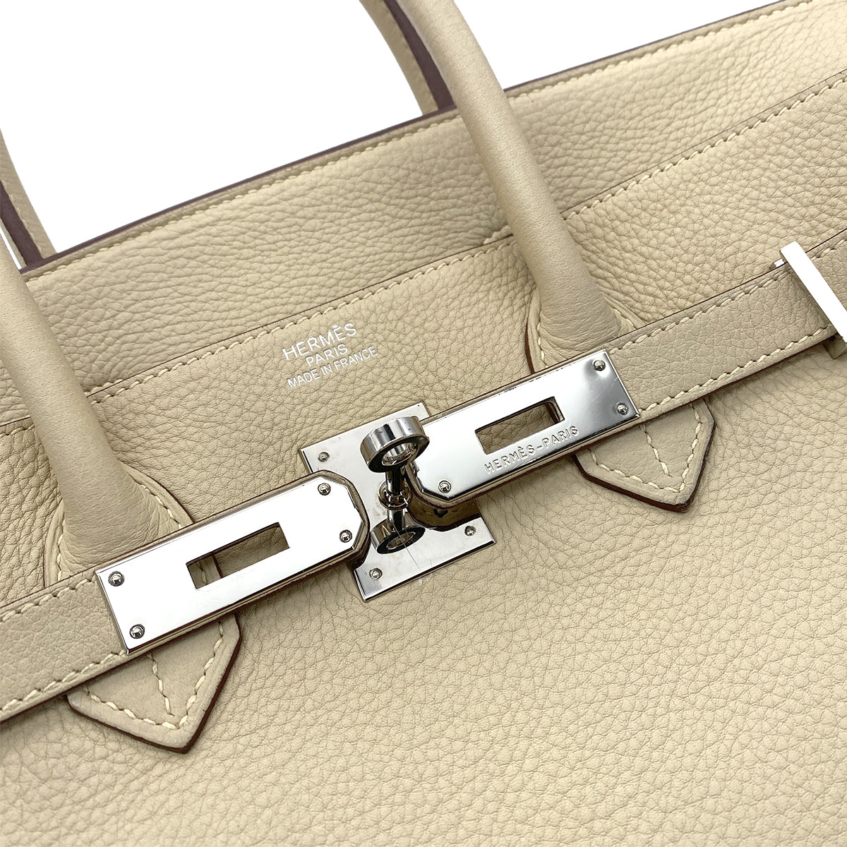 HERMES BIRKIN 35 PARCHEMIN TAURILLON CLEMENCE HAND BAG □L SHW 90251390