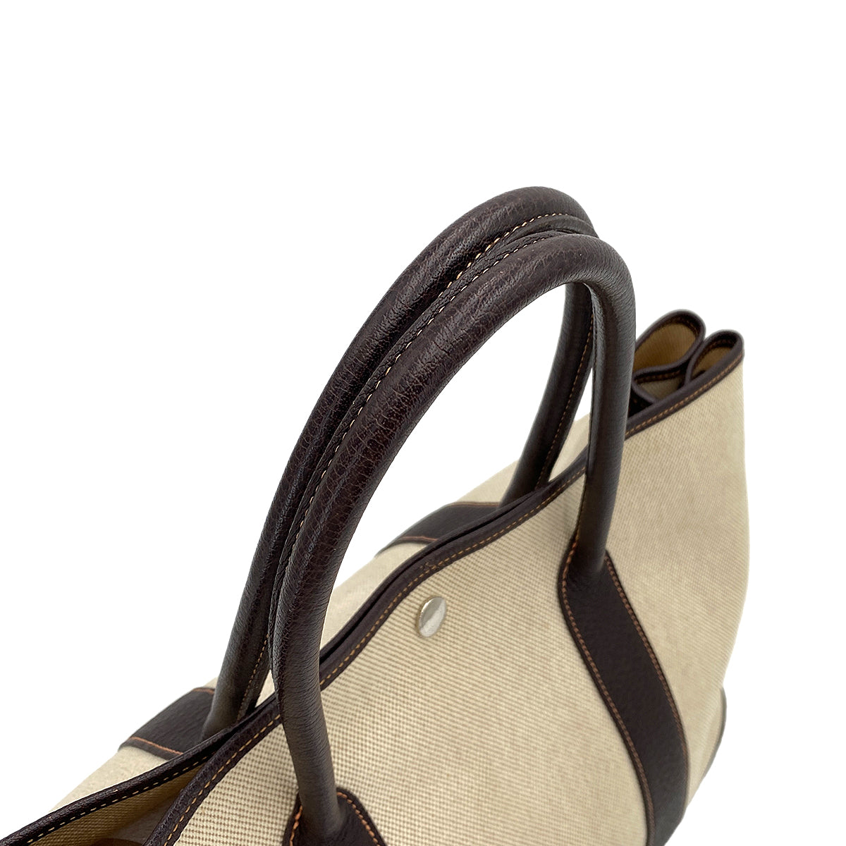 HERMES GARDEN PARTY 36 PM NATURAL MARRON TOILE H TOTE BAG □I 90250516