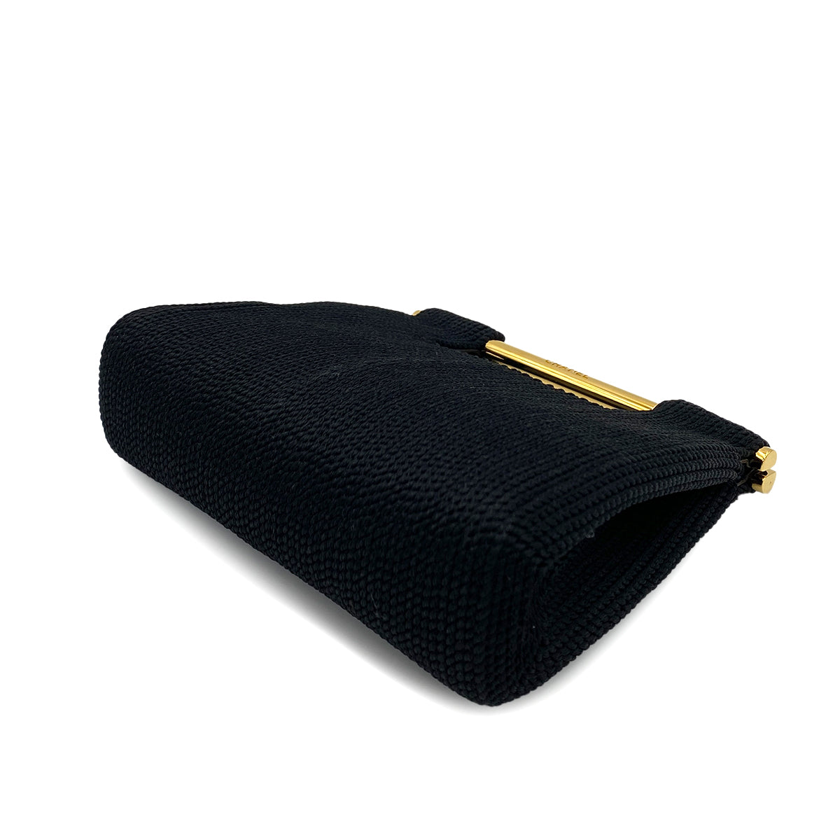 CHANEL VINTAGE HAND BAG BLACK CANVAS 90251395