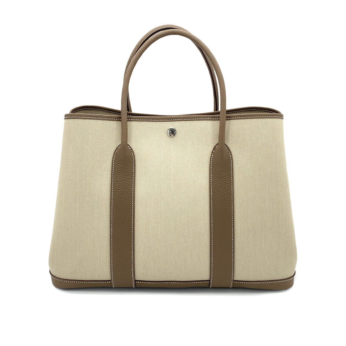 HERMES GARDEN PARTY PM ETOUPE NEGOMDA TOILE H TOTE BAG B 90251685
