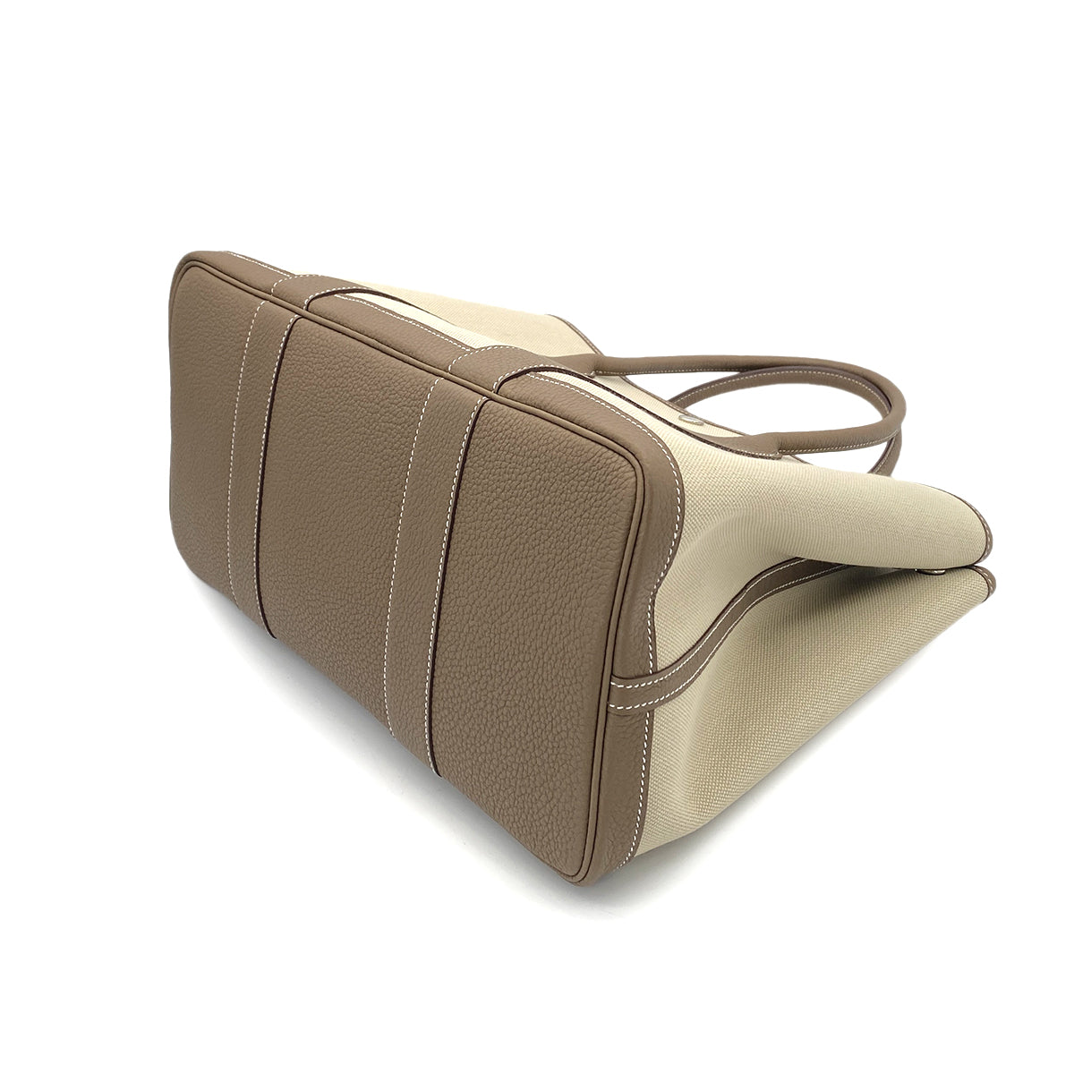 HERMES GARDEN PARTY PM ETOUPE NEGOMDA TOILE H TOTE BAG B 90251685