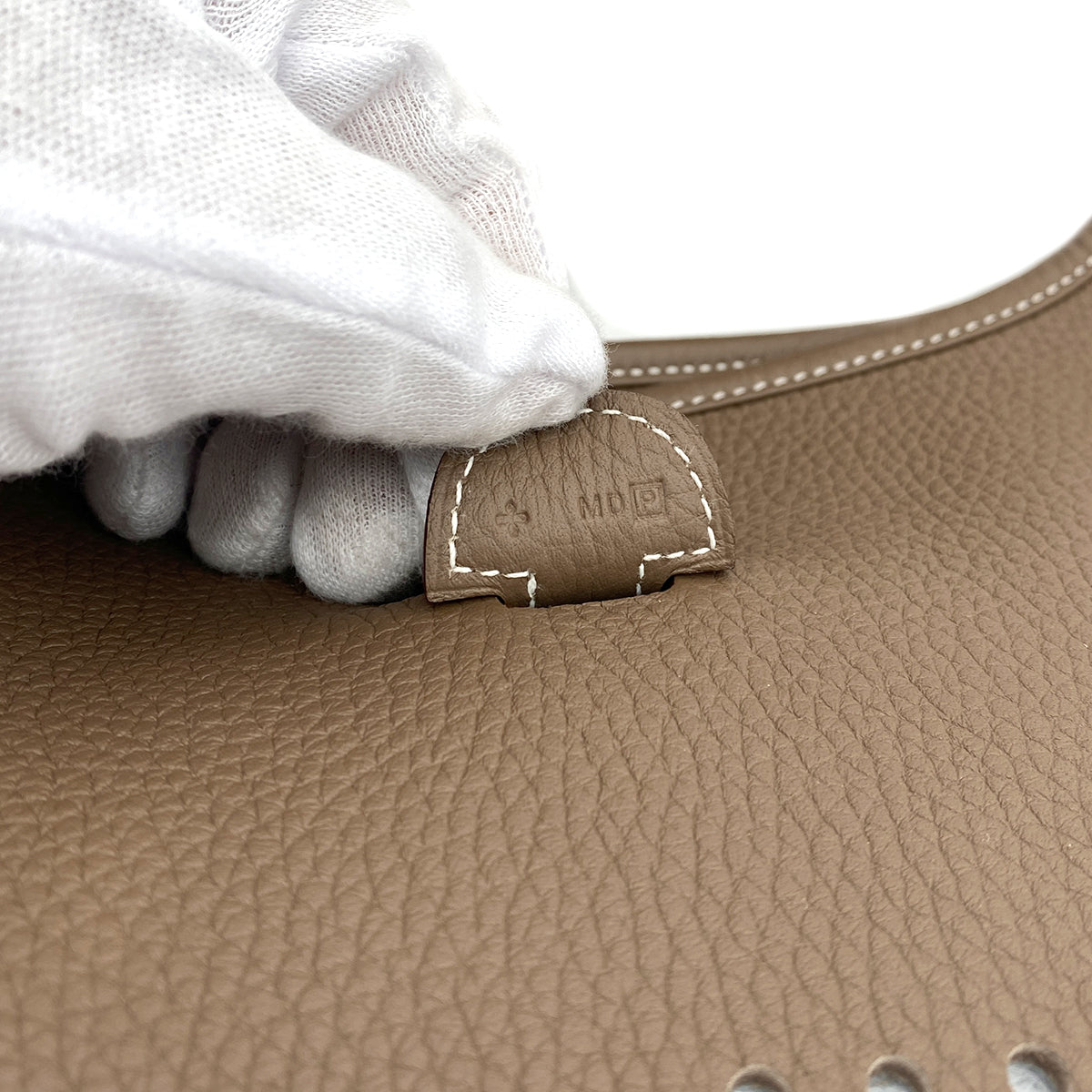 HERMES EVELYNE PM ETOUPE TAURILLON CLEMENCE SHOULDER BAG □P 90251841