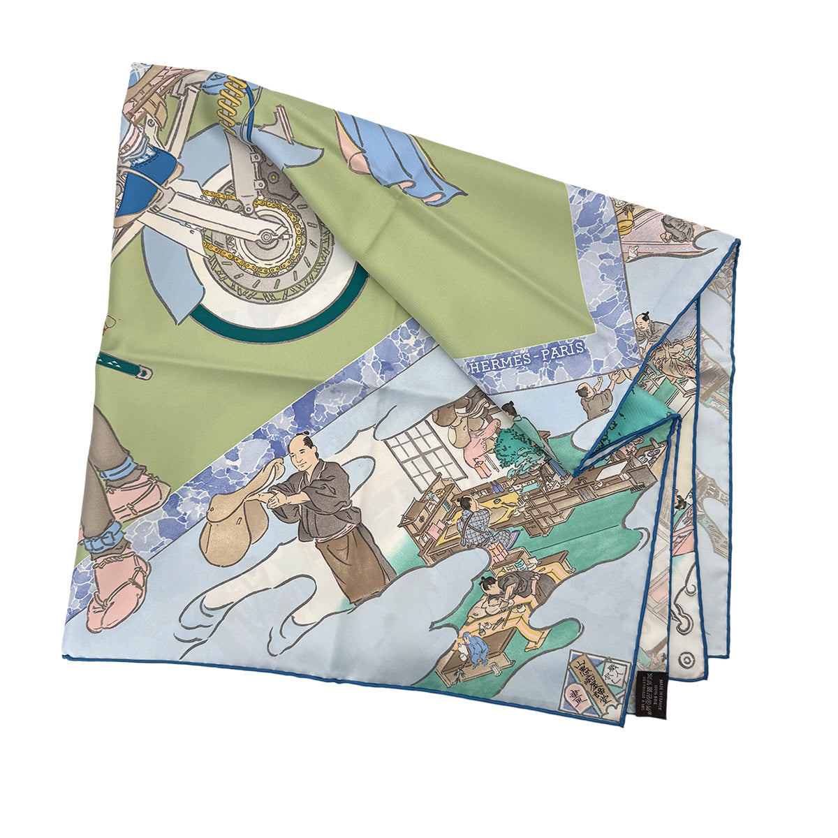HERMES CARRE 90 LES ARTISANS D'HERMES SCARF SILK MULTICOLOR 90251843