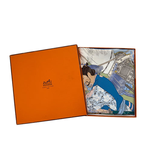 HERMES CARRE 90 LES ARTISANS D'HERMES SCARF SILK MULTICOLOR 90251843 - PURPOSE