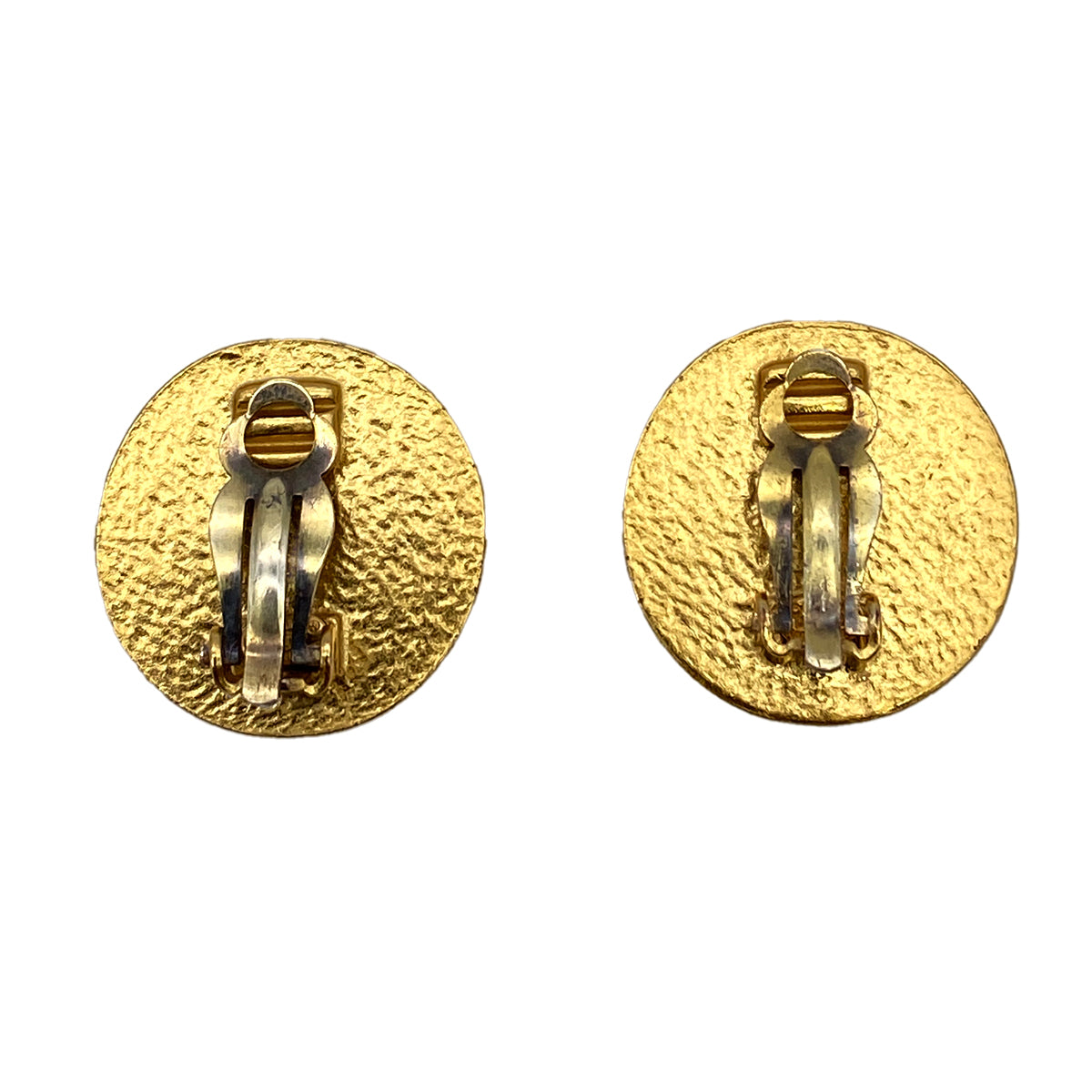 CHANEL VINTAGE EARRINGS ROUND COCOMARK ACCESSORY 01P 90251981