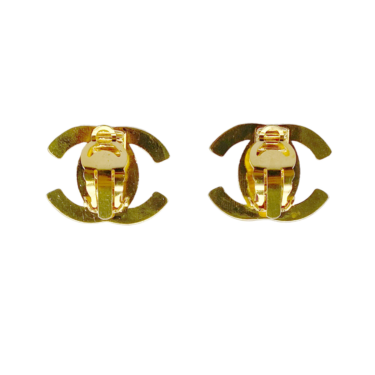 CHANEL VINTAGE EARRINGS TURN LOCK ACCESSORY 96A 90251983