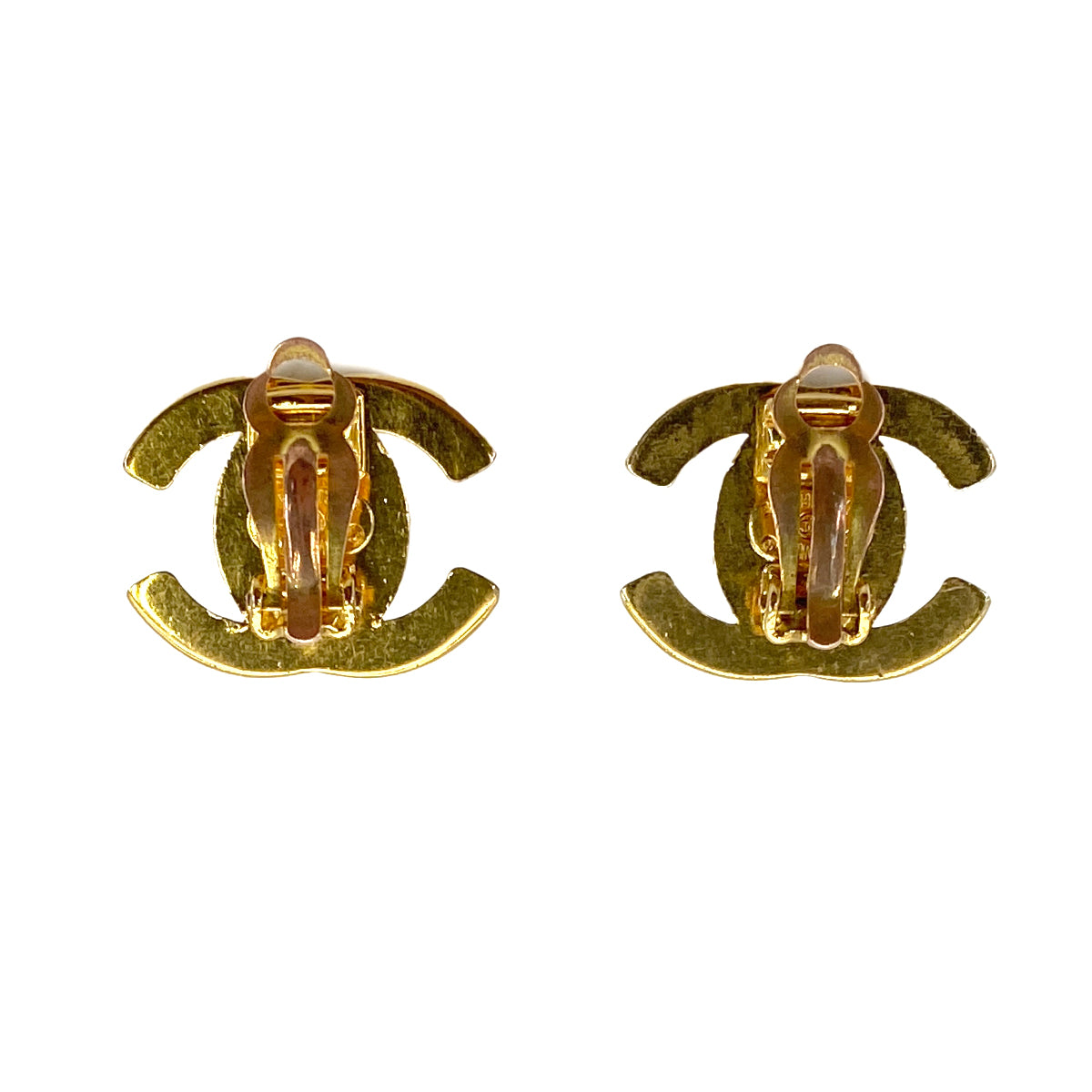 CHANEL VINTAGE EARRINGS TURN LOCK ACCESSORY 96P 90251984