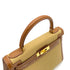 HERMES KELLY 28 GOLD COUCHVEL TOILE HAND SHOULDER BAG 1995 CIRCLE Y GOLD HARDWARE 90252001 - PURPOSE