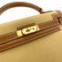 HERMES KELLY 28 GOLD COUCHVEL TOILE HAND SHOULDER BAG 1995 CIRCLE Y GOLD HARDWARE 90252001 - PURPOSE