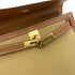 HERMES KELLY 28 GOLD COUCHVEL TOILE HAND SHOULDER BAG 1995 CIRCLE Y GOLD HARDWARE 90252001 - PURPOSE