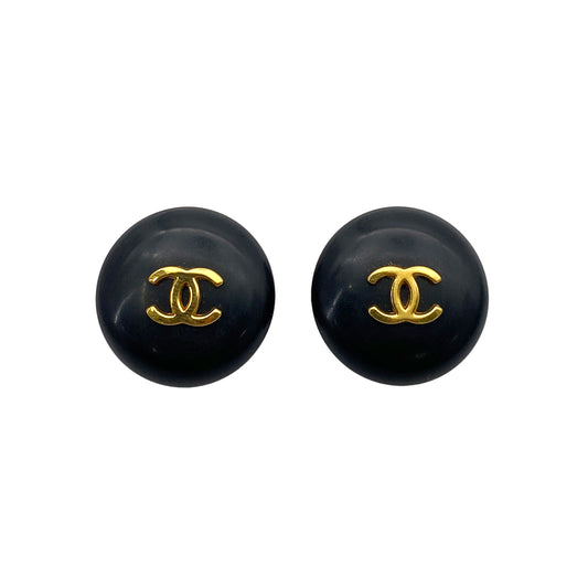CHANEL VINTAGE EARRINGS ROUND COCOMARK ACCESSORY 95A 90252546