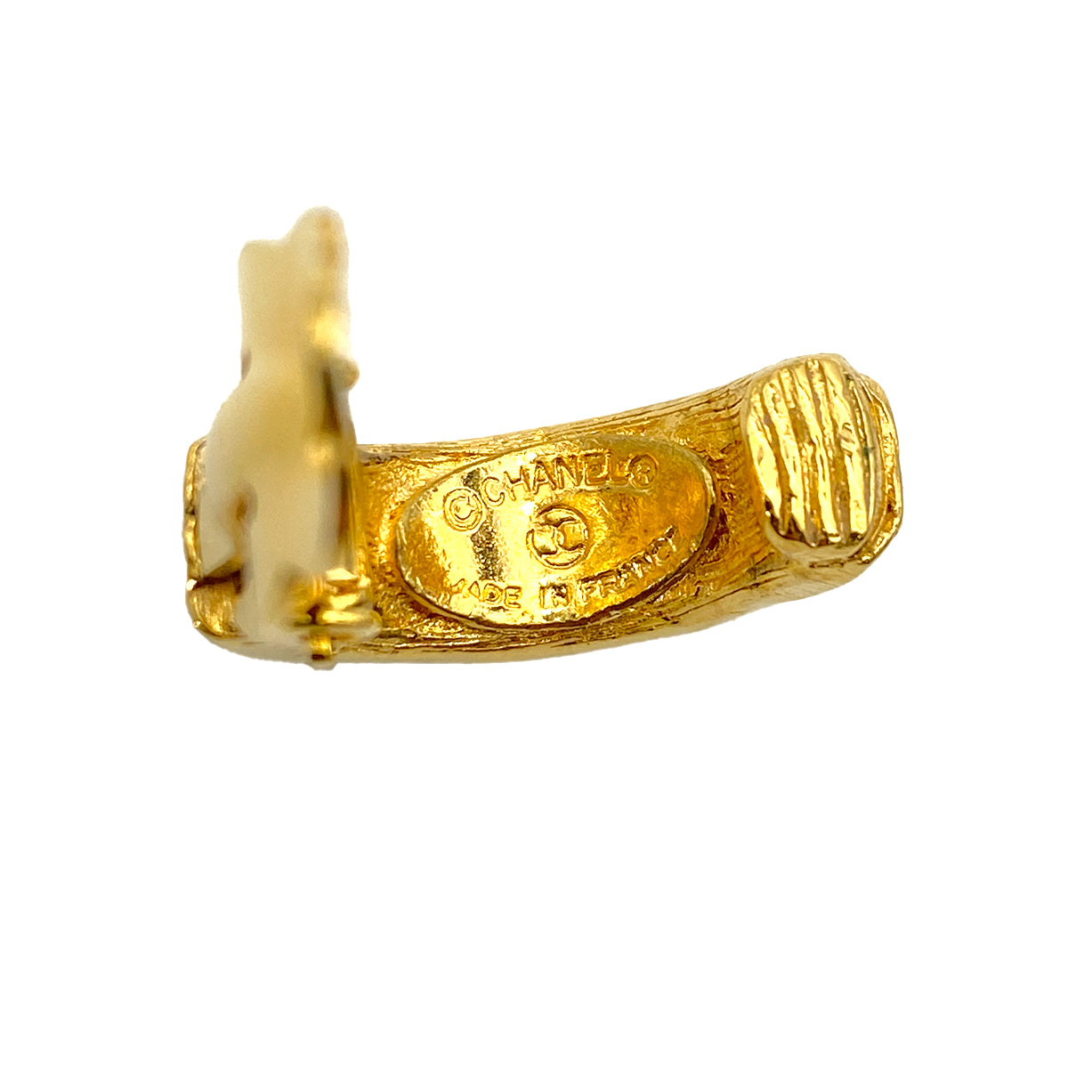 CHANEL VINTAGE EARRINGS HOOP ACCESSORY 90252555