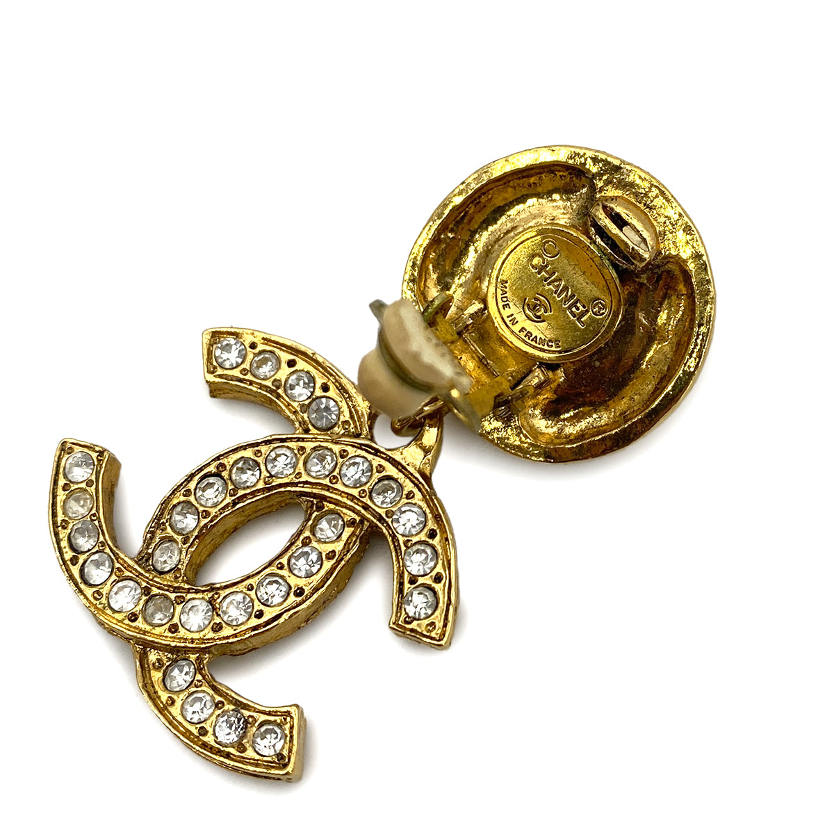 CHANEL EARRINGS COCOMARK RHINESTONE SWING ACCESSORY 90252563
