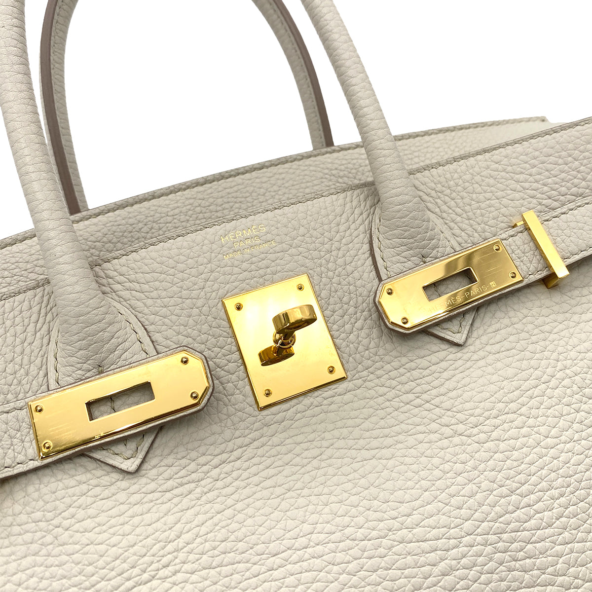 HERMES BIRKIN 30 BETON TAURILLON CLEMENCE HAND BAG A GHW 90252570