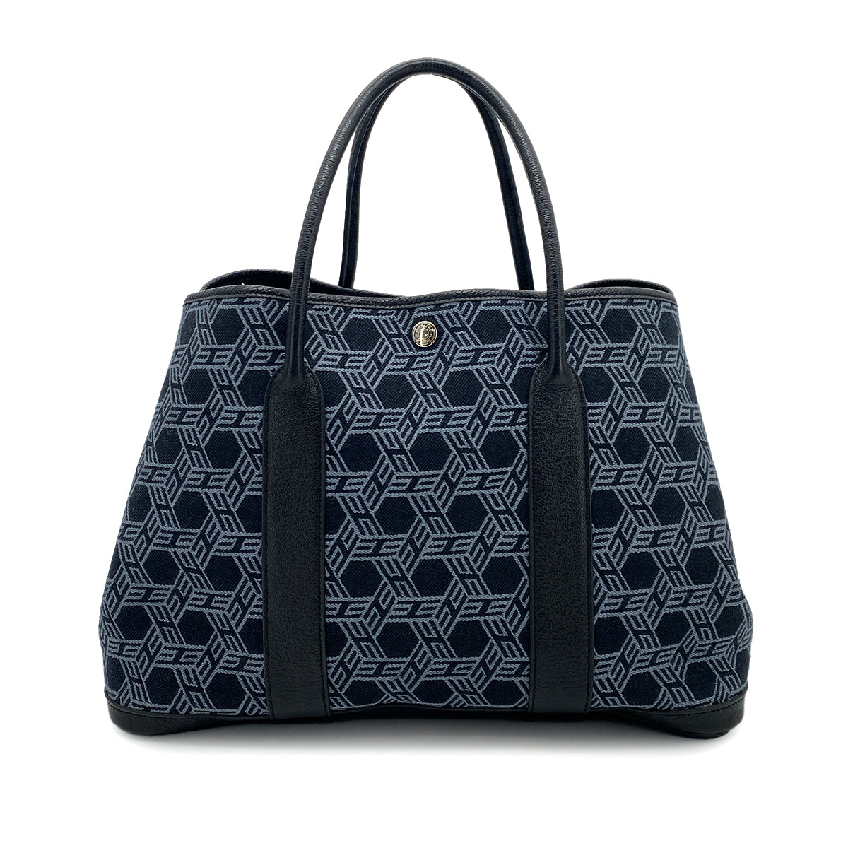HERMES GARDEN PARTY PM NAVY TOILE SO H TOTE BAG □K 90252571
