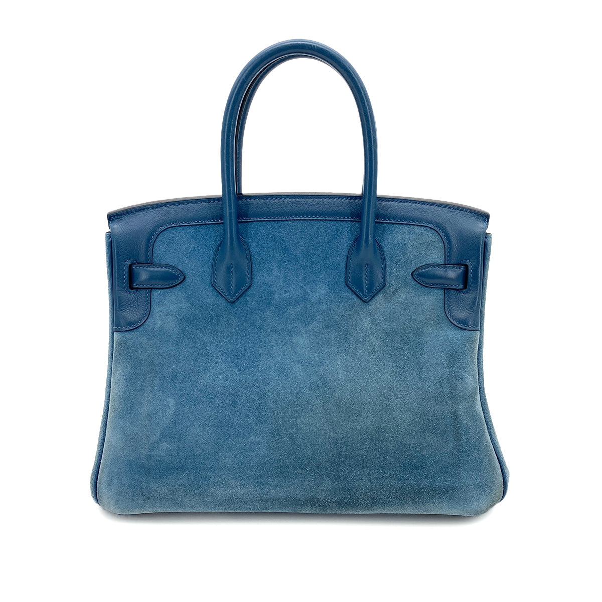 HERMES BIRKIN 30 BLUE THALASSA DEEP BLUE GRIZZLY SWIFT HAND BAG □P GHW 90252580