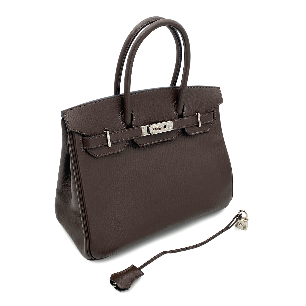 HERMES BIRKIN 30 CAFE EPSOM HAND BAG □P SHW 90252971