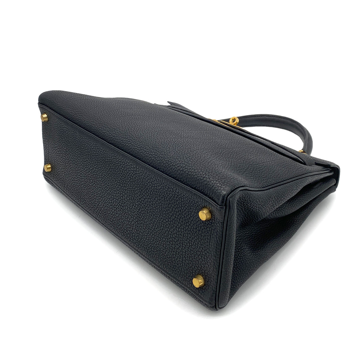 HERMES KELLY 32 RETOURNE BLACK TOGO HAND SHOULDER BAG □G GHW 90252973