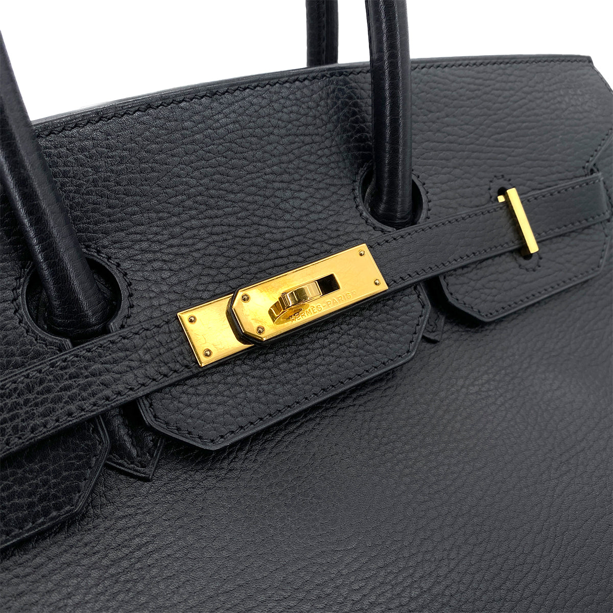 HERMES BIRKIN 35 BLACK ARDENNES HAND BAG □G GHW 90253625
