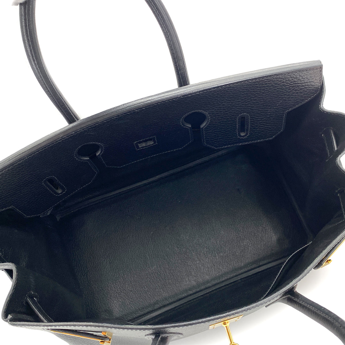 HERMES BIRKIN 35 BLACK ARDENNES HAND BAG □G GHW 90253625