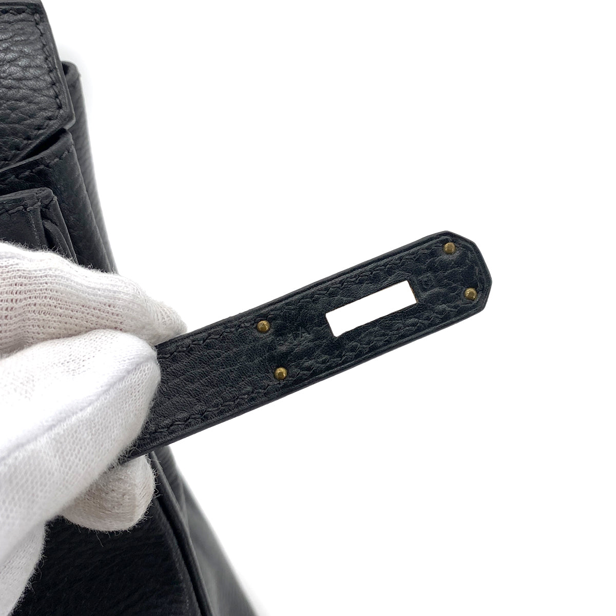 HERMES BIRKIN 35 BLACK ARDENNES HAND BAG □G GHW 90253625