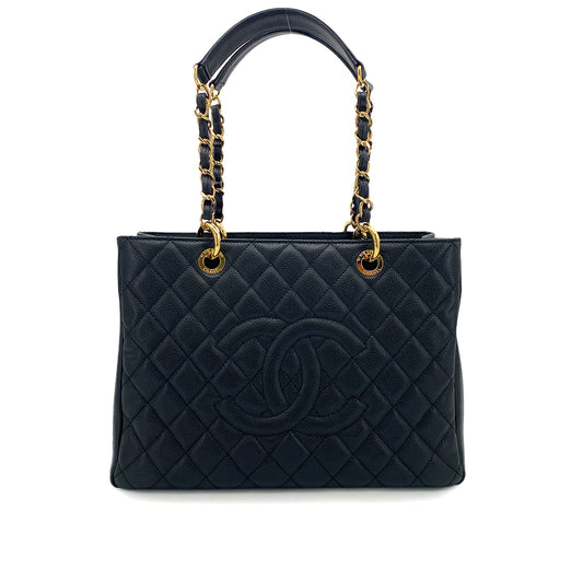 CHANEL GST TOTE BAG BLACK CAVIAR SKIN 90253630