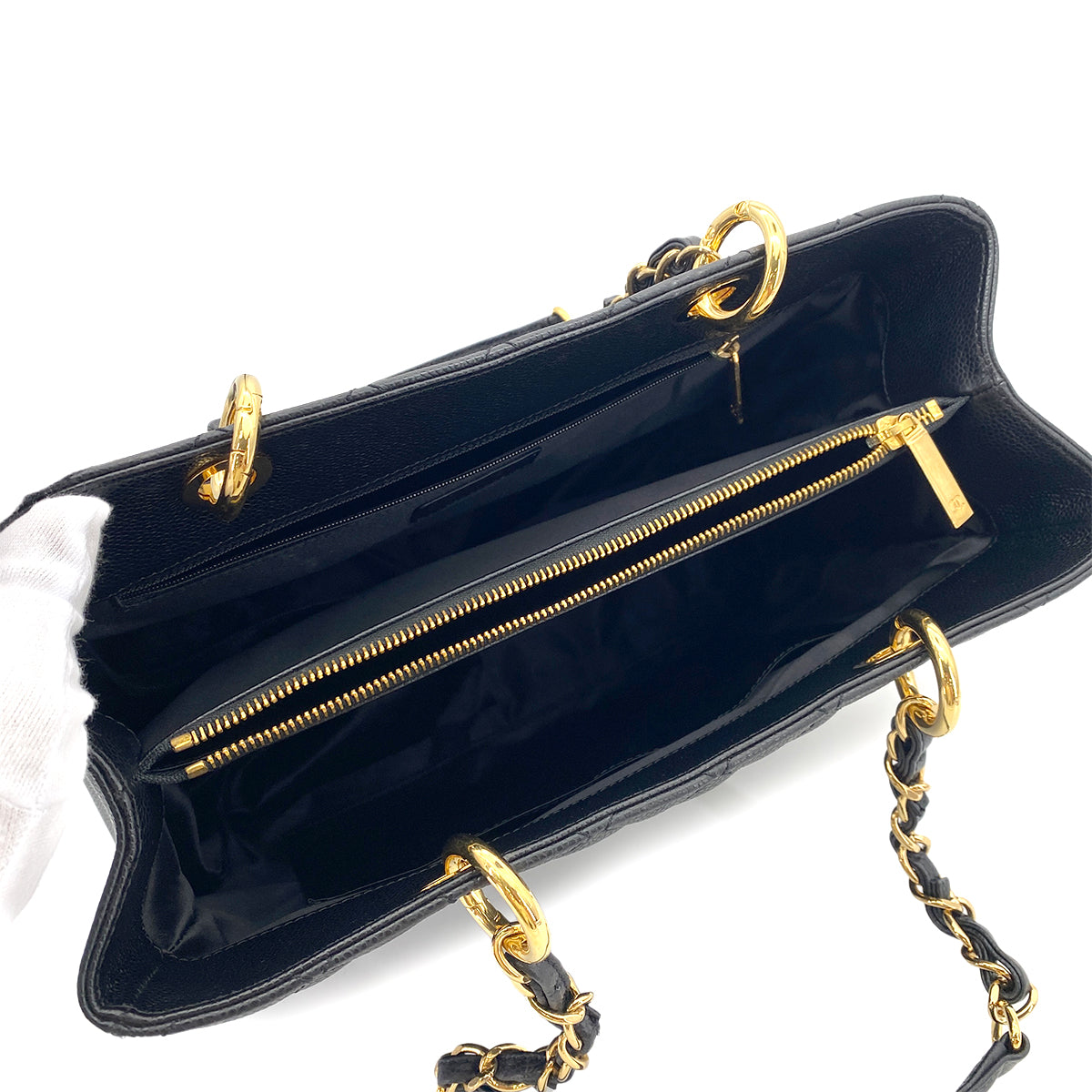CHANEL GST TOTE BAG BLACK CAVIAR SKIN 90253630
