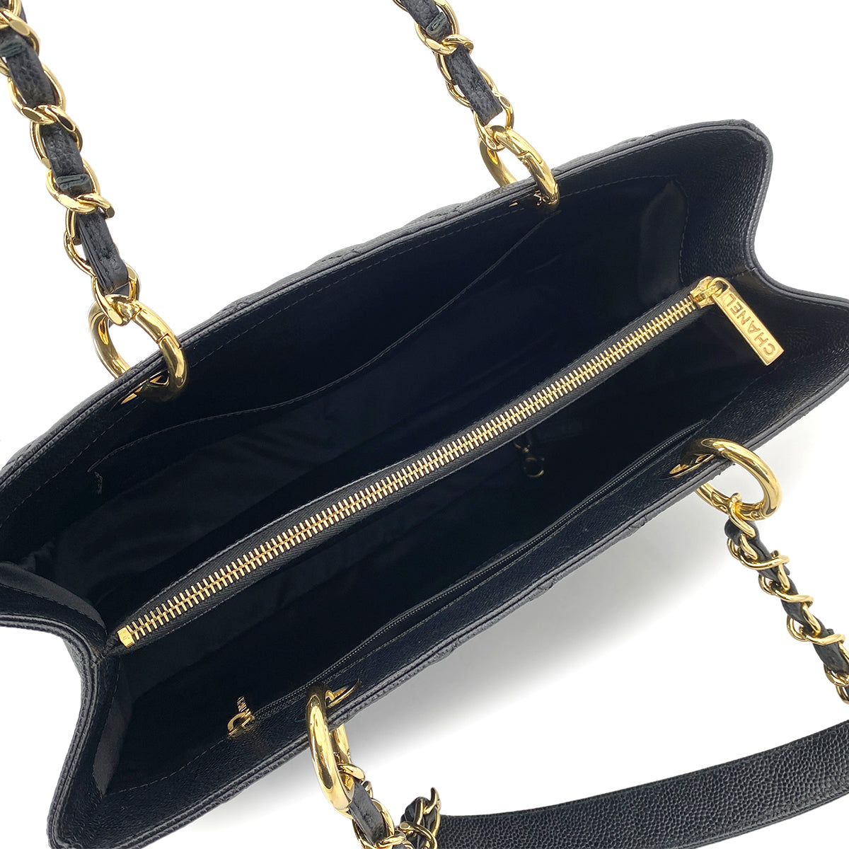 CHANEL GST TOTE BAG BLACK CAVIAR SKIN 90253631