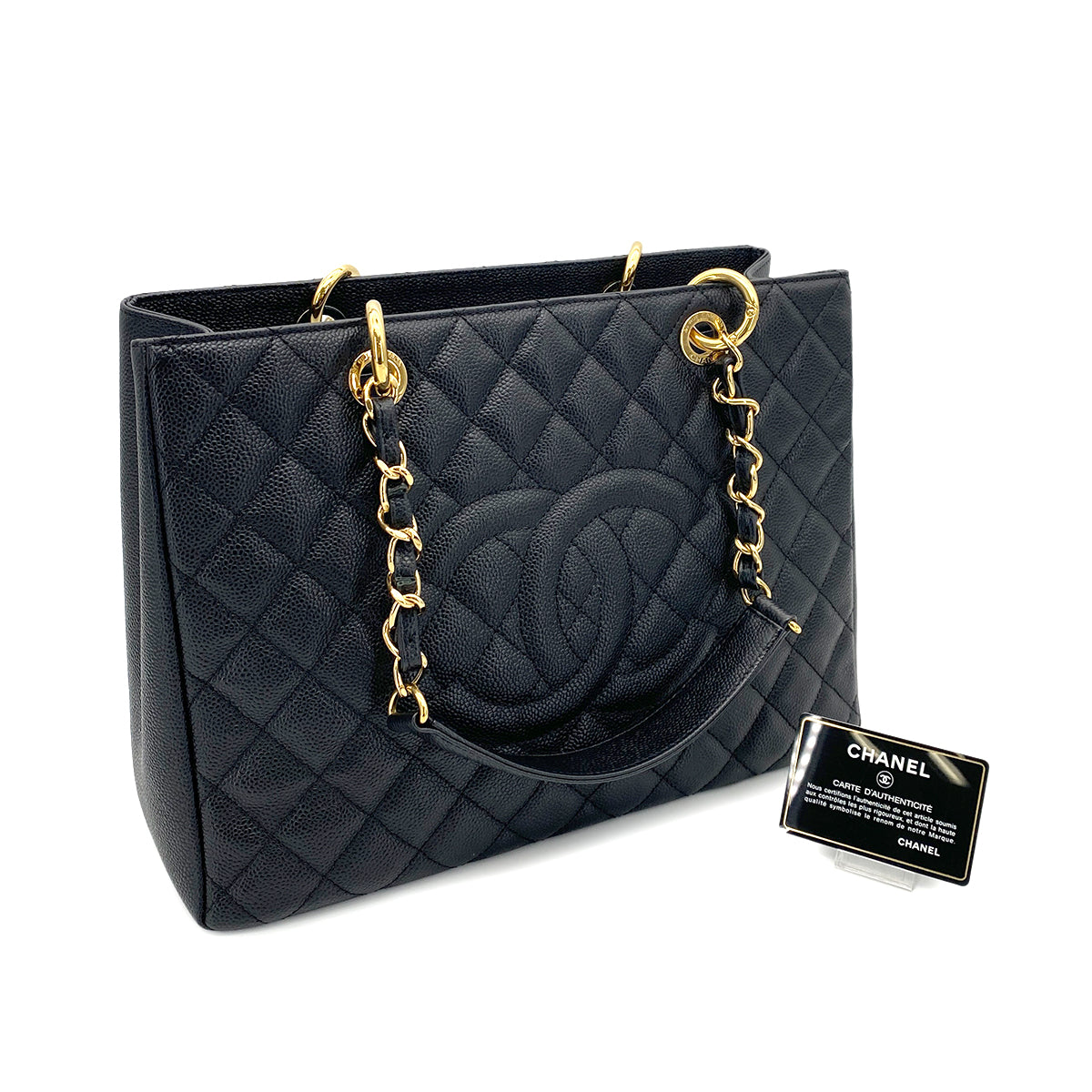 CHANEL GST TOTE BAG BLACK CAVIAR SKIN 90253631