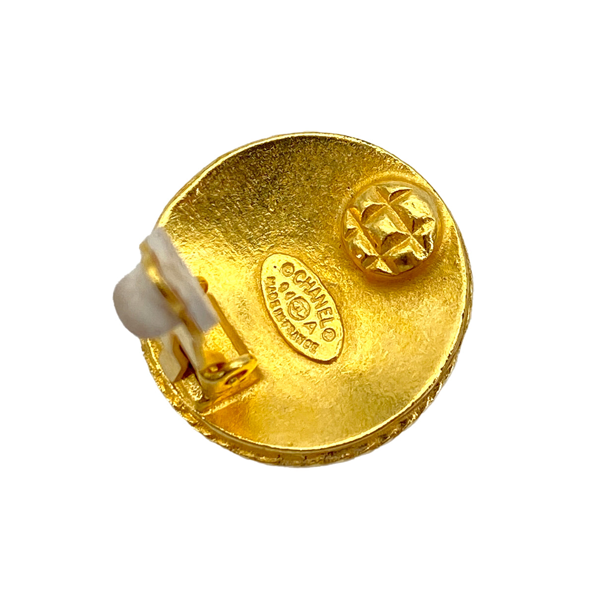 CHANEL VINTAGE EARRINGS COCOMARK ROUND ACCESSORY 94A 90253648