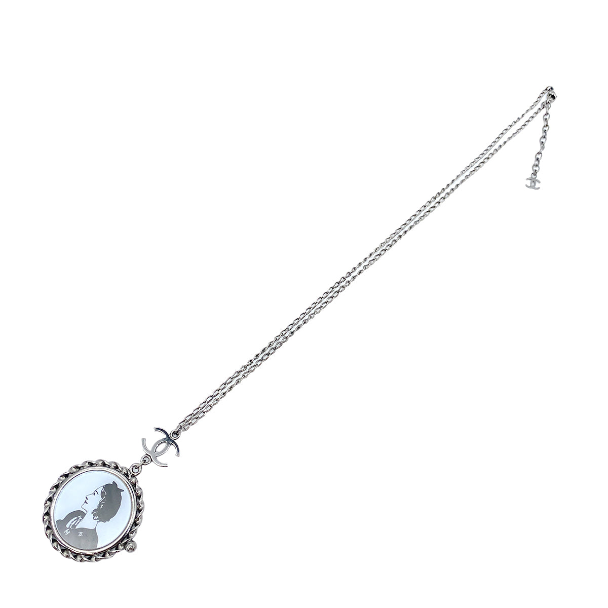 CHANEL VINTAGE NECKLACE MADEMOISELLE COCOMARK ROUND ACCESSORY 03P 90253652