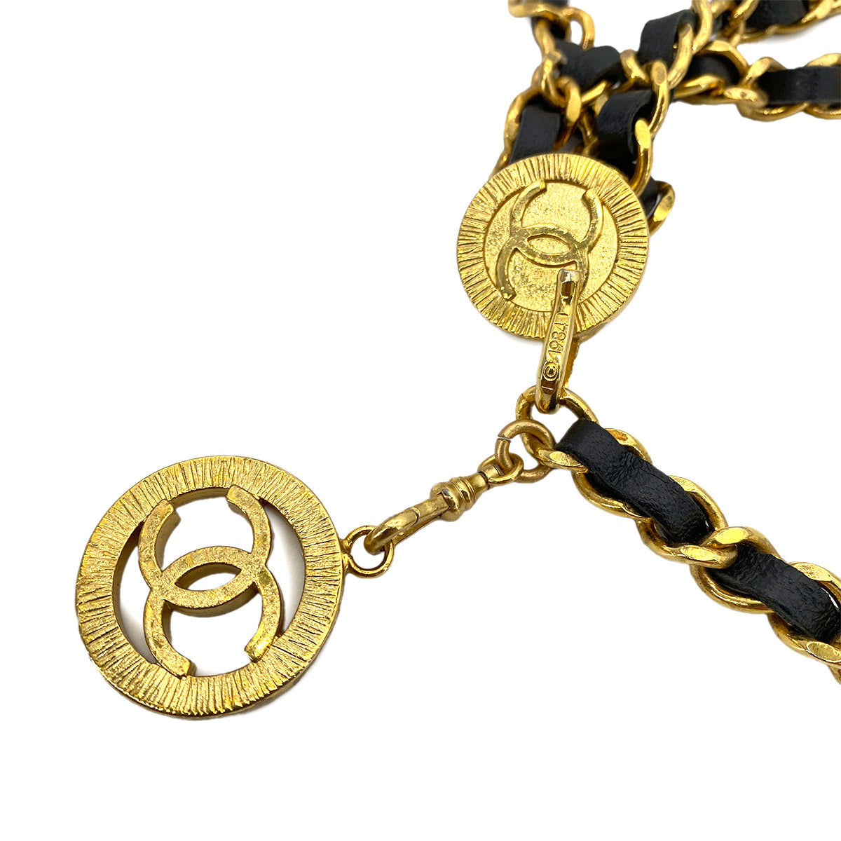 CHANEL VINTAGE CHAIN BELT LEATHER COCOMARK ACCESSORY 90253660