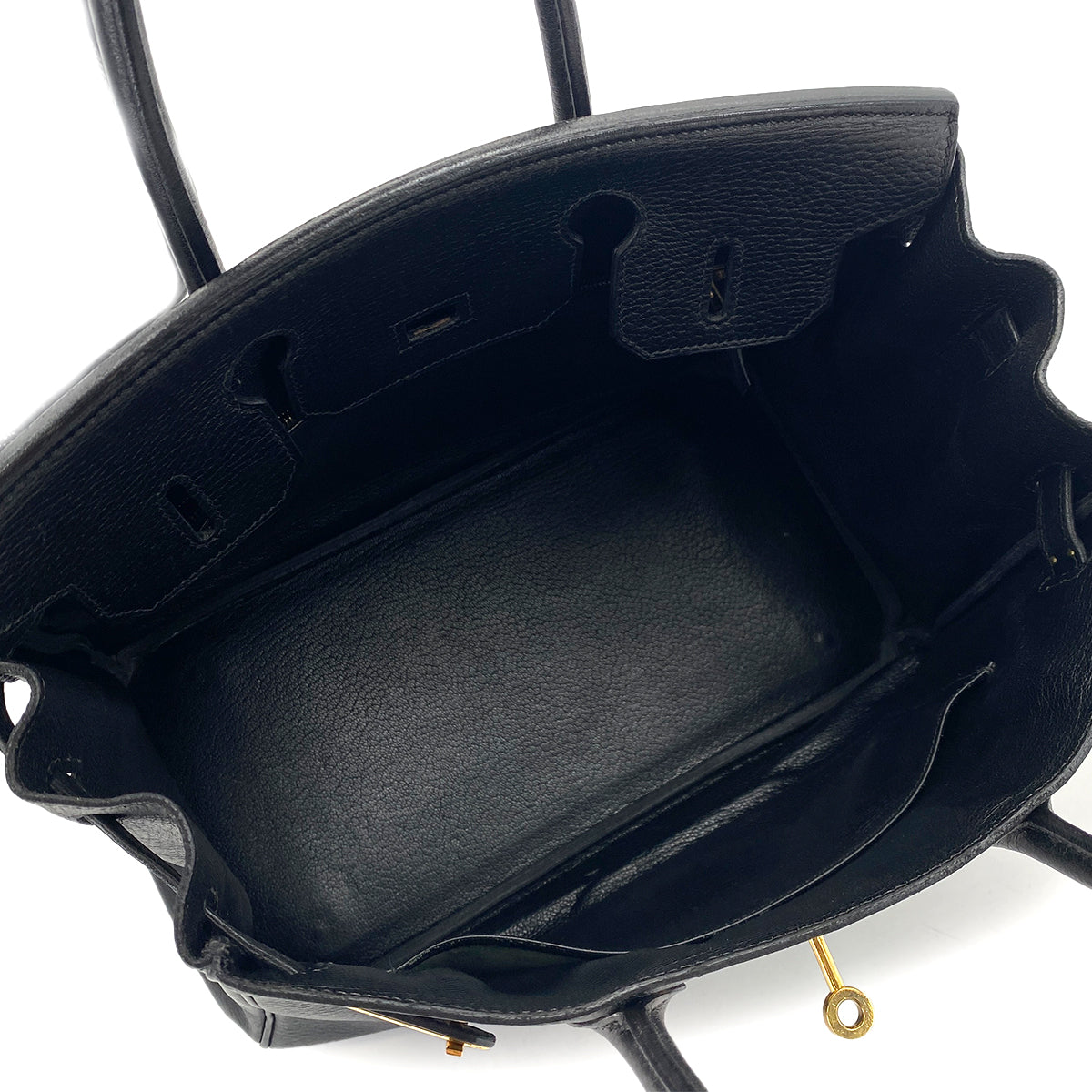 HERMES BIRKIN 30 BLACK ARDENNES HAND BAG □D GHW 90253751