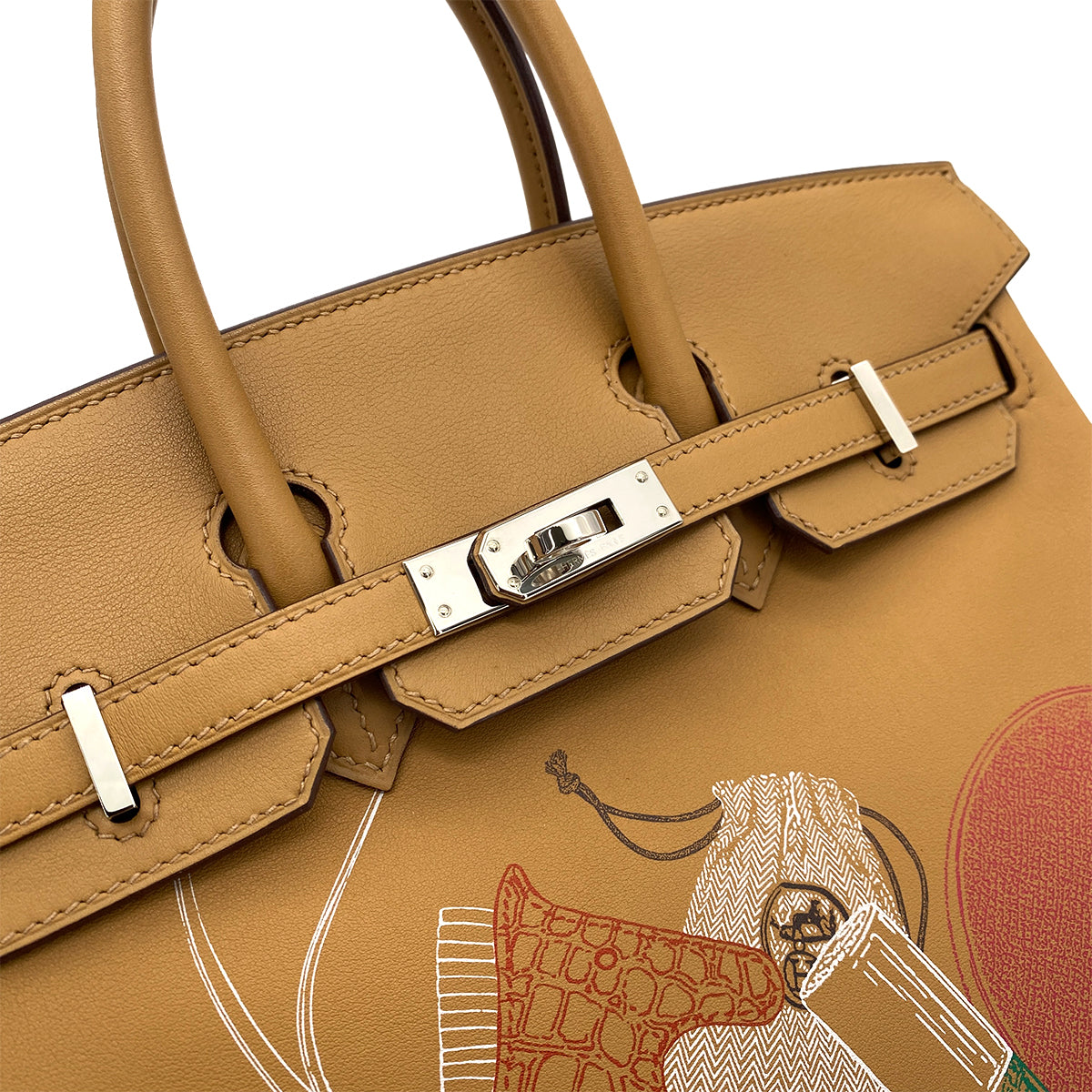 HERMES BIRKIN 25 IN & OUT BISCUIT SWIFT HAND BAG Z SHW 90253752