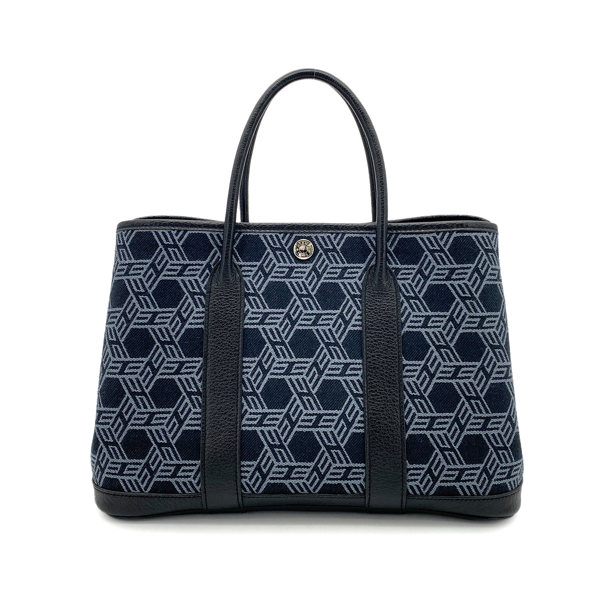 HERMES GARDEN PARTY TPM NAVY TOILE SO H TOTE BAG □K 90253755