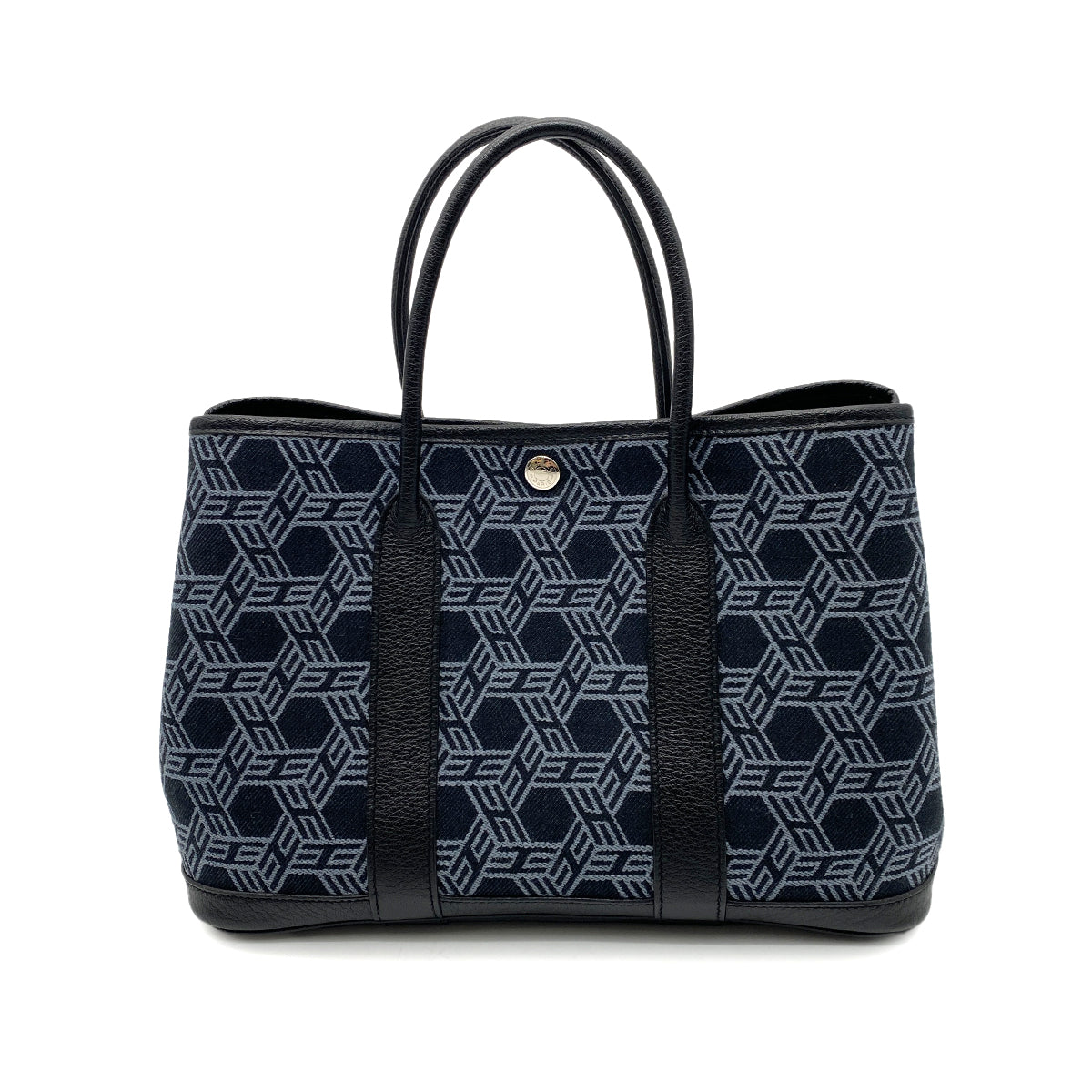 HERMES GARDEN PARTY TPM NAVY TOILE SO H TOTE BAG □K 90253755
