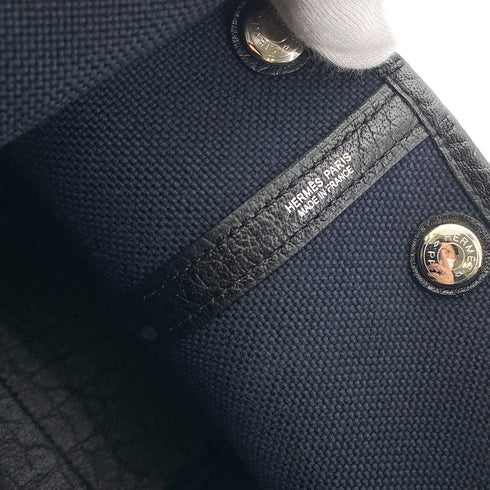 HERMES GARDEN PARTY TPM NAVY TOILE SO H TOTE BAG □K 90253755