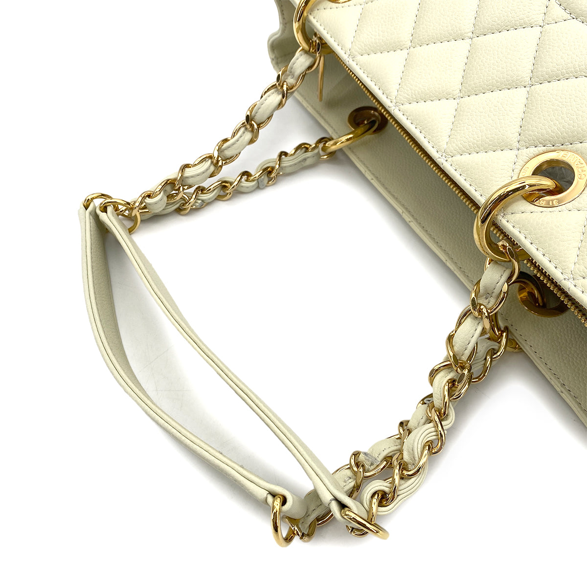 CHANEL GST TOTE BAG LIGHT GREEN CAVIAR SKIN 90253867