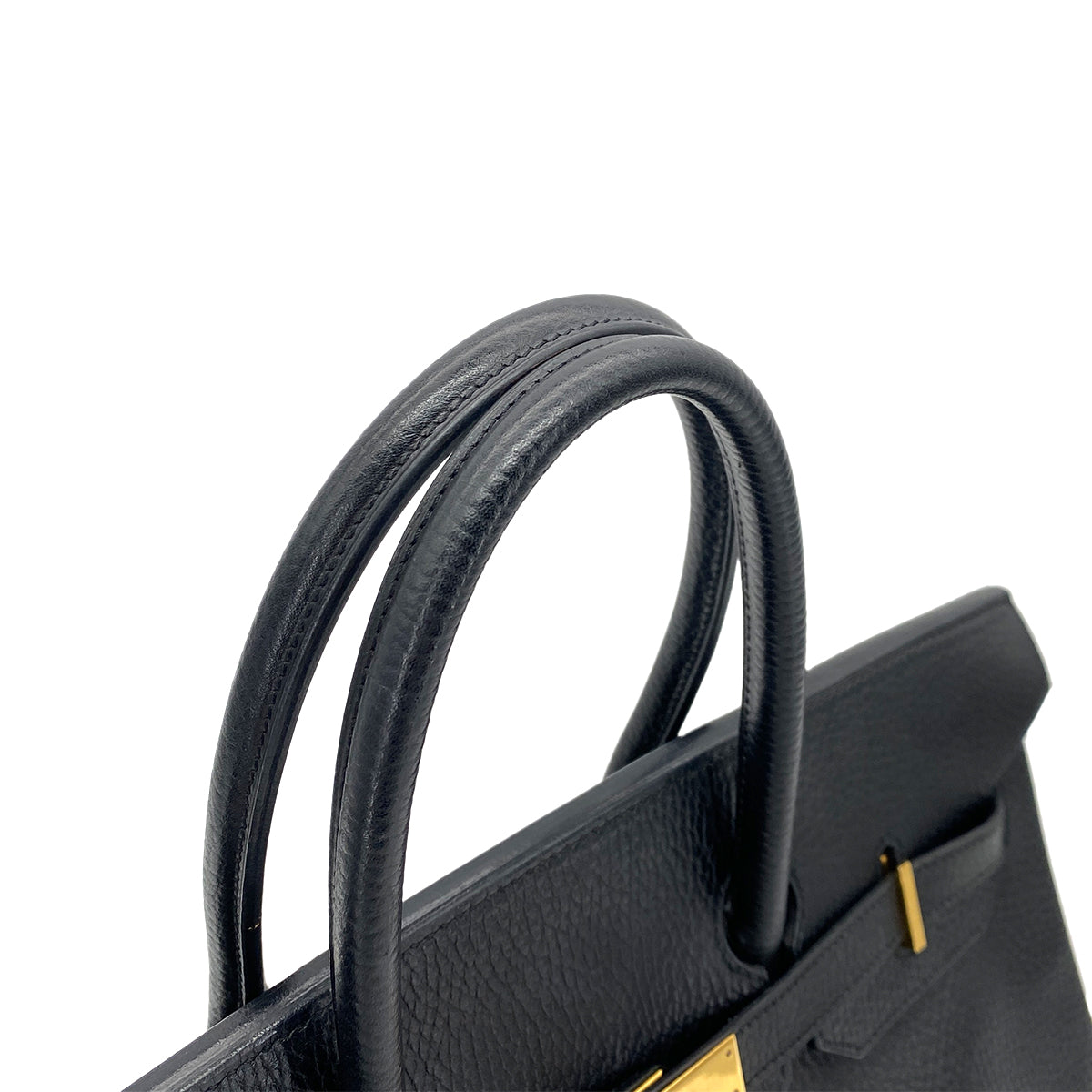 HERMES BIRKIN 35 BLACK ARDENNES HAND BAG □B GHW 90253878
