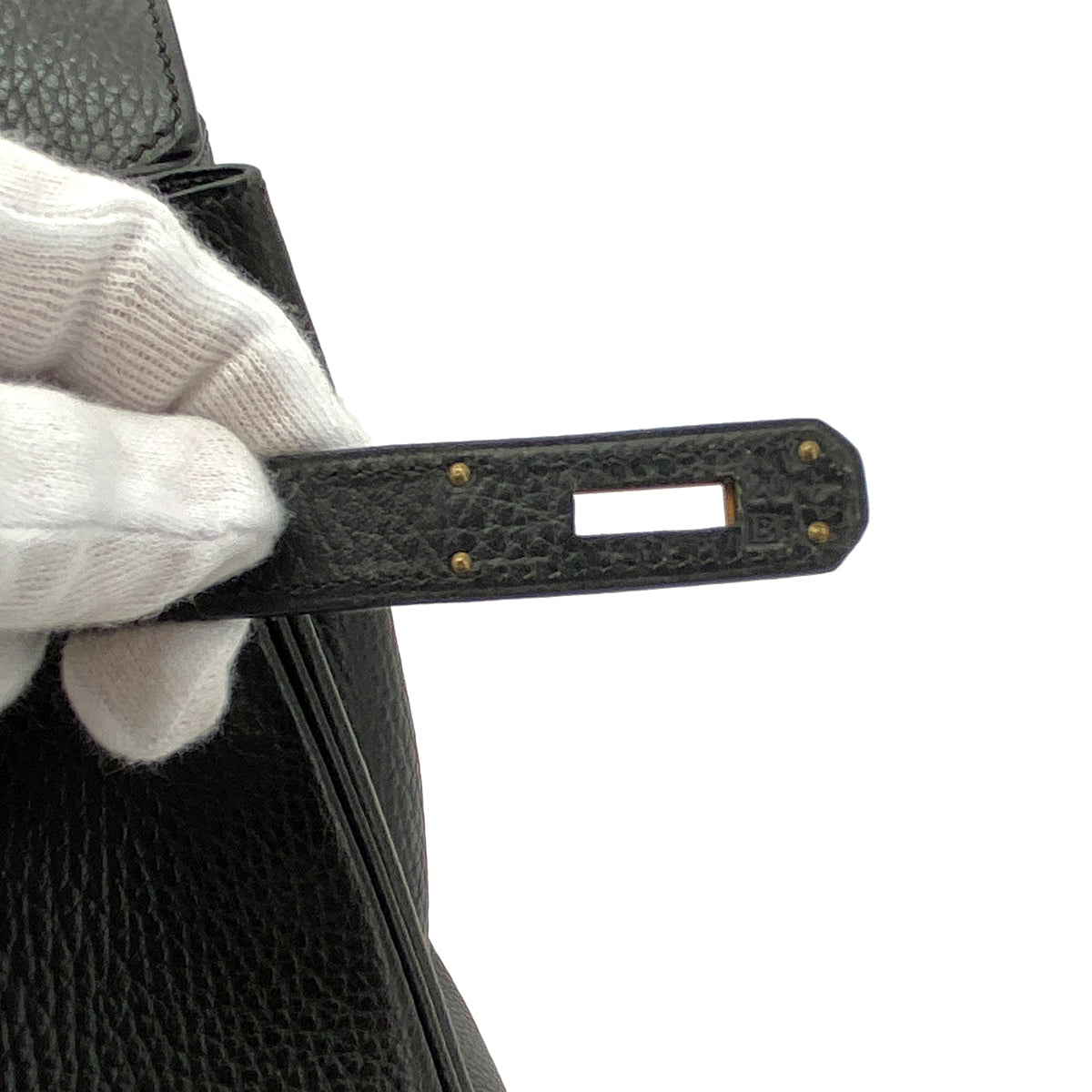 HERMES BIRKIN 35 BLACK ARDENNES HAND BAG □B GHW 90253878
