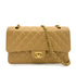 CHANEL VINTAGE CLASSIC FLAP MEDIUM CHAIN SHOULDER BAG BEIGE CAVIAR SKIN 90253882 - PURPOSE