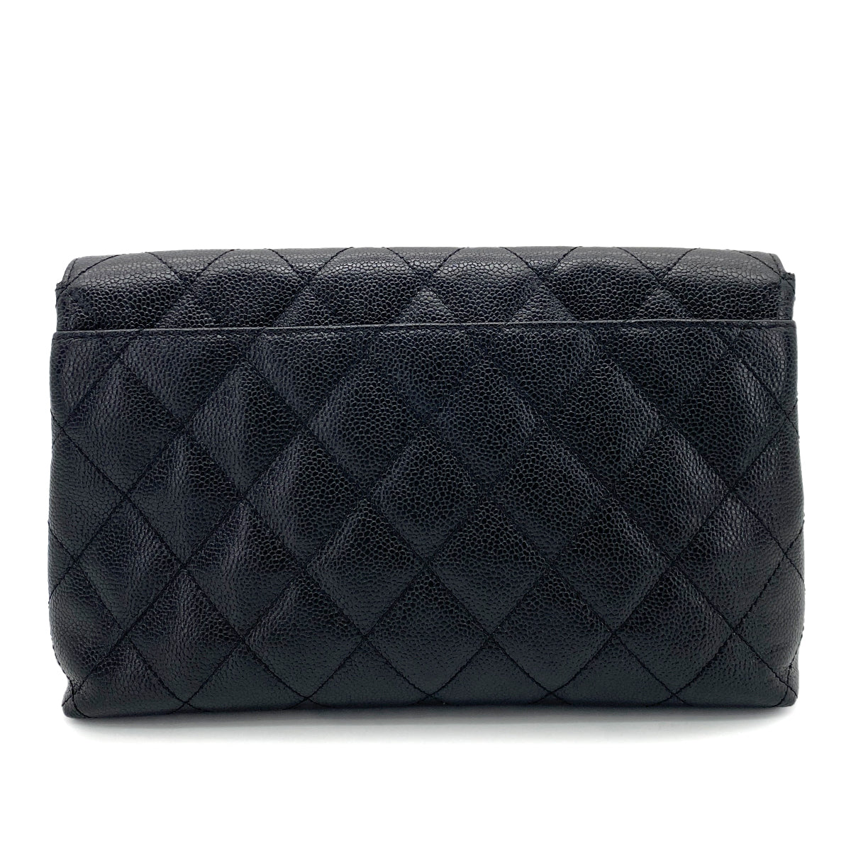 CHANEL VINTAGE MATELASSE CLUTCH BAG BLACK CAVIAR SKIN 90254604