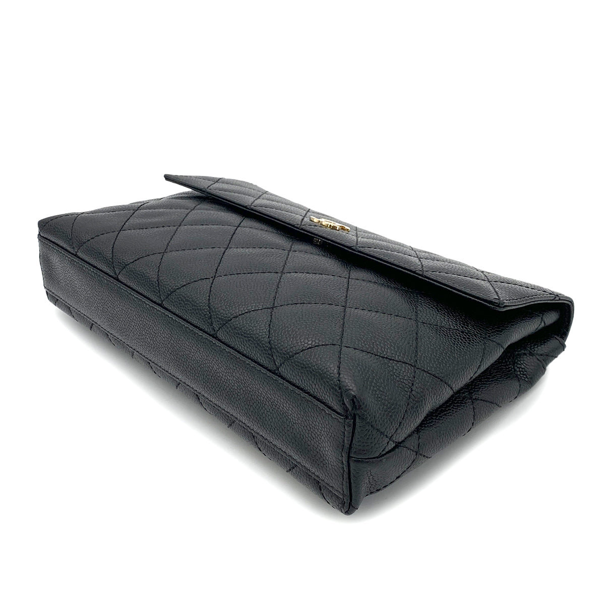 CHANEL VINTAGE MATELASSE CLUTCH BAG BLACK CAVIAR SKIN 90254604