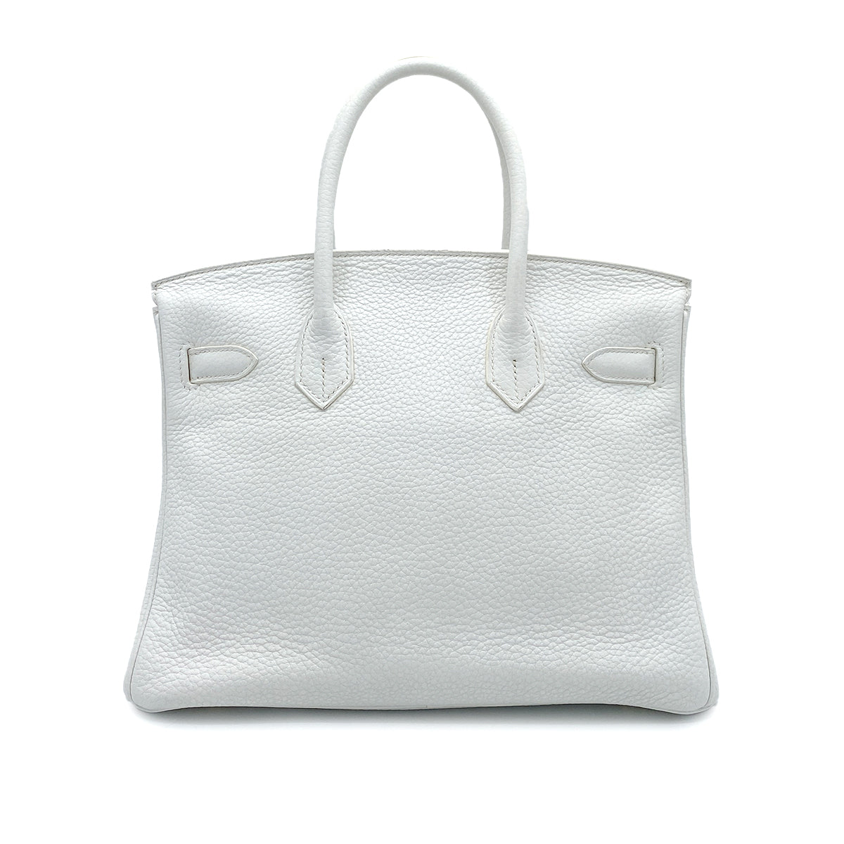 HERMES BIRKIN 30 WHITE TAURILLON CLEMENCE HAND BAG □N SHW 90254607
