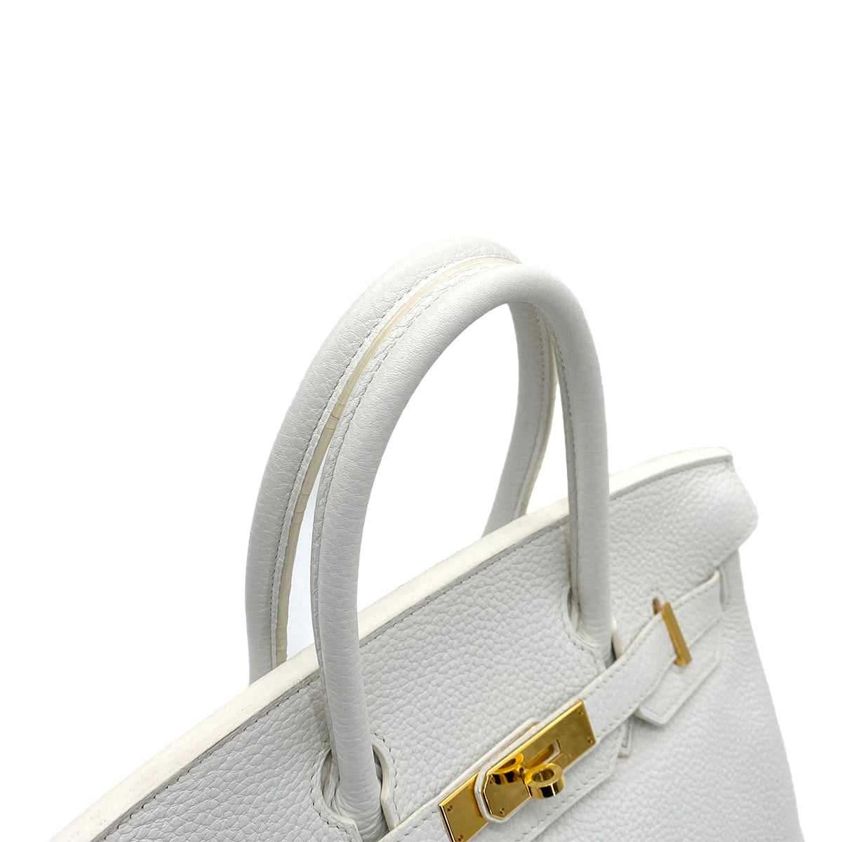HERMES BIRKIN 30 WHITE TAURILLON CLEMENCE HAND BAG □N SHW 90254607